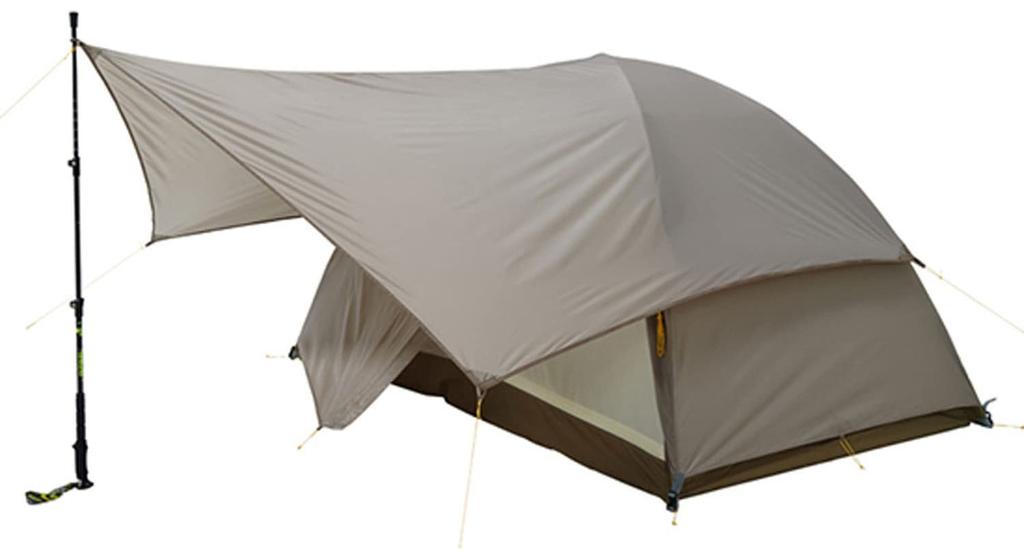 PuroMonte Кемпинговый тент для отдыха на природе для 2 человек OGD102 светло-коричневый (ФУНТ)