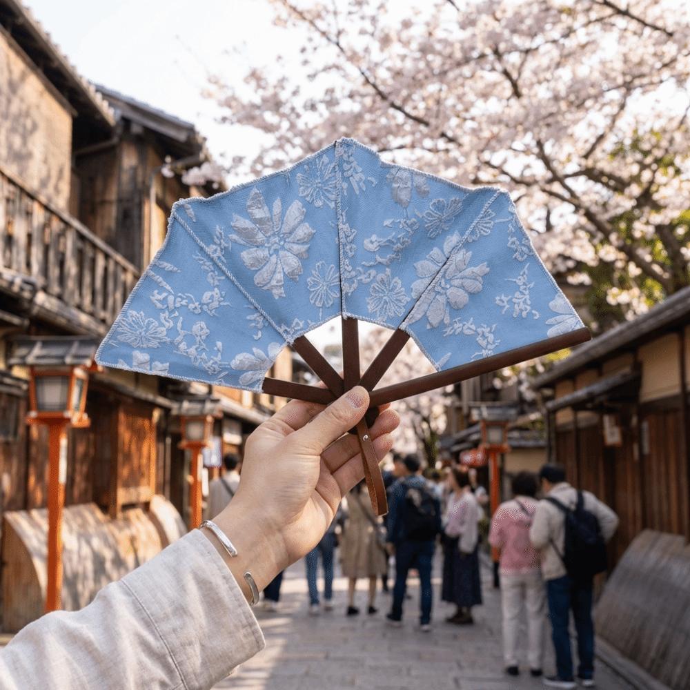 Hand Fan Embroidered Spanish Folding Fan Hanging Multipurpose Handmade Fan Portable Vintage Hand Cranked Fan Traditional Events