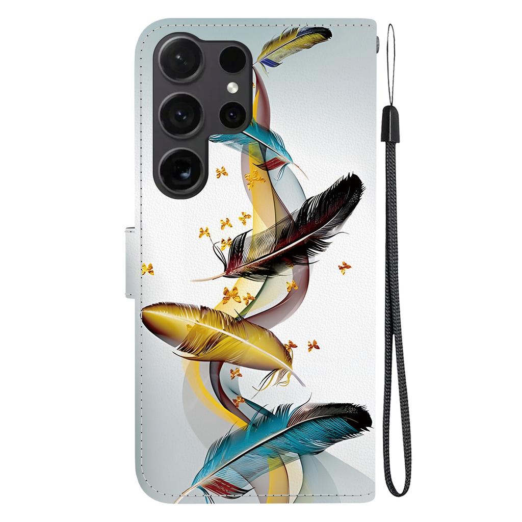 For Samsung Galaxy S26 Ultra Case Pattern Printing Leather Flip Wallet Phone Cover with Lanyard