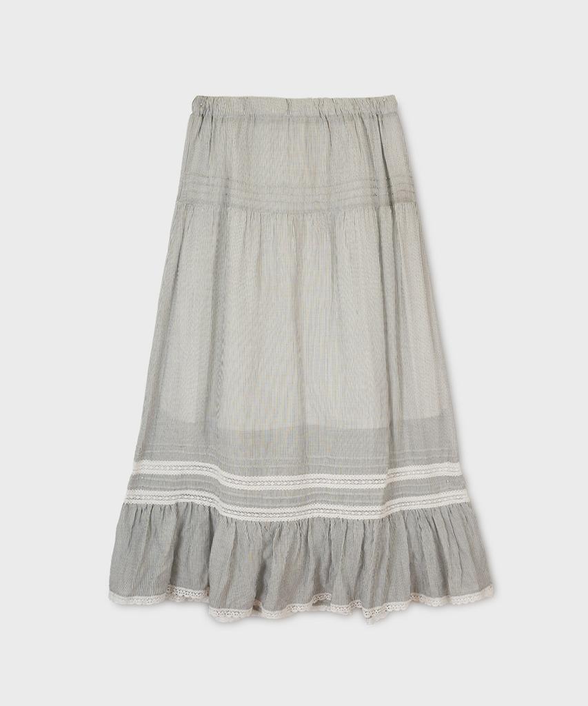 Who.A.U Long Lace Tiered Skirt / Whwhg2481F