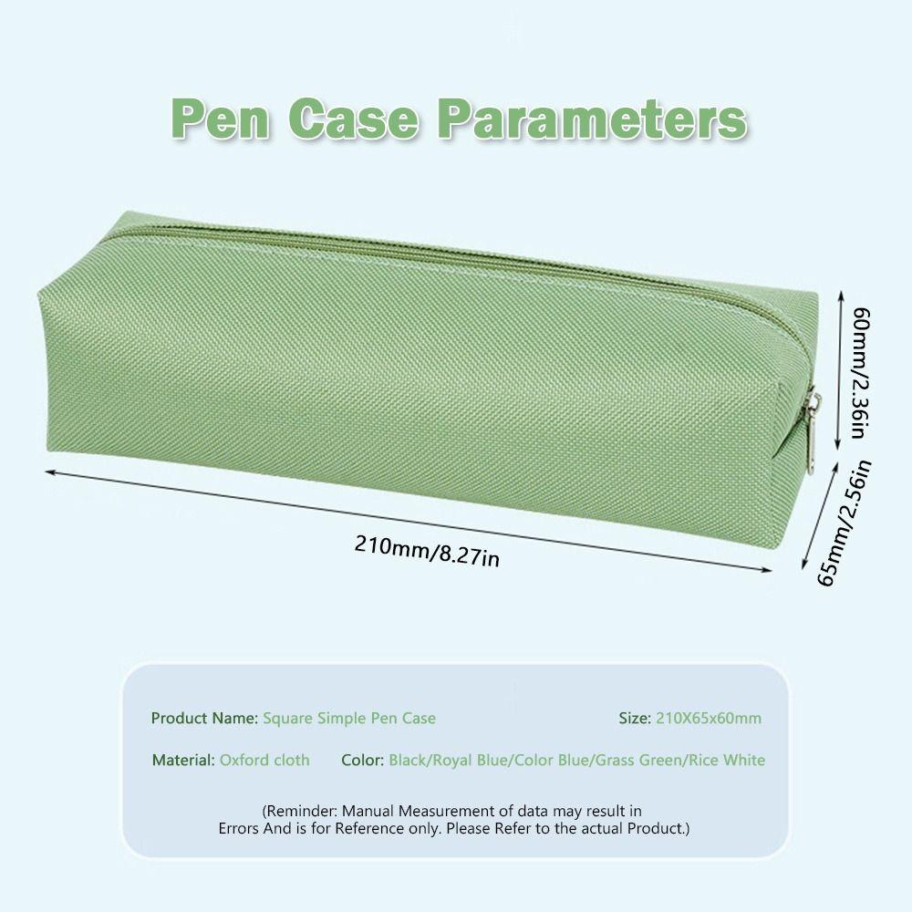 Large Capacity Pencil Case Square Stationery Bag Durable Stationery Pouch Back To School Gift