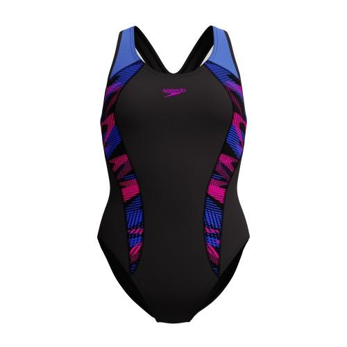 Speedo Womens/Ladies Placement Laneback One Piece Swimsuit