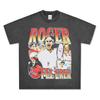 Vintage Cow Erballer Hooded Sweater Feder Crew Neck Heavy Print Short Sleeve T-Shirt Rogfoot