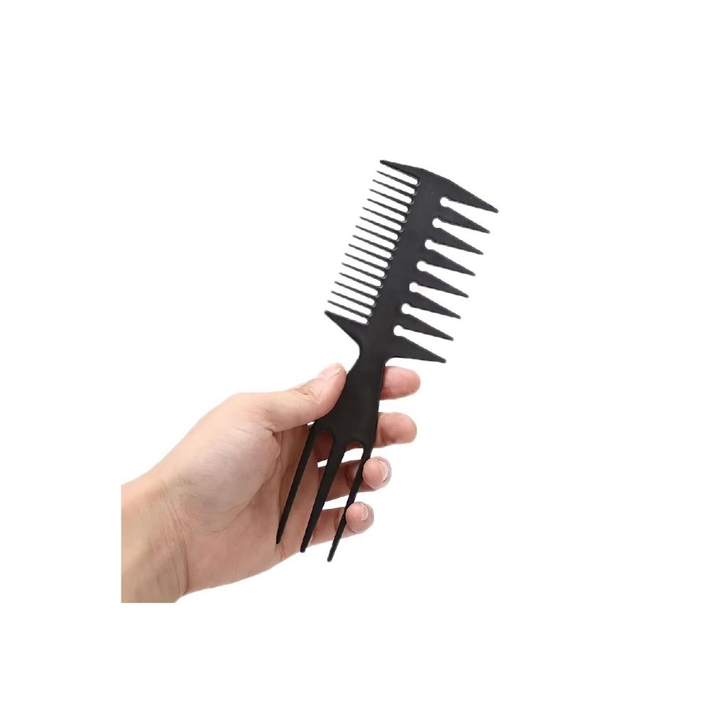 Большая трехсторонняя парикмахерская расческа в форме рыбьей кости для укладки волос
