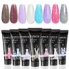 Nail Art Pearlescent Extension Glue 15ml Hose Phototherapy Nail Polish Glue, Crystal Sequin UV Extension Glue Nail Art