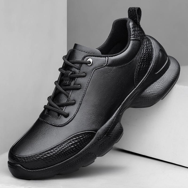 Fashion Genuine Leather Mens Sneakers Outdoor Casual Sports Shoes Lightweight Male Treking Footwear Non-slip Tenis Shoes Travel Trainers