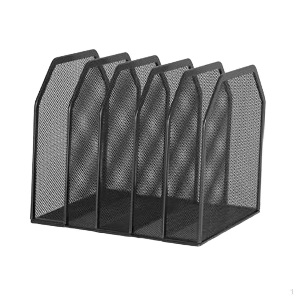 Desk File Organizer Mail Letter Tray Metal Stand Stylish Paper Sorter Management