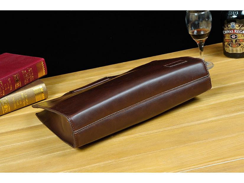 Мужская сумка-мессенджер Crazy Horse Leather – молодежный портфель через плечо с простым дизайном