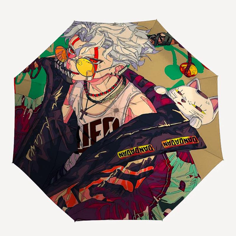 1pc Jujutsu Kaisen Satoru Gojo Inspired Automatic Opening Folding Umbrella with 8-Bone Iron Frame Portable for Fans, Travelers, Everyday Use, Festival