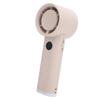 Handheld Fan LED Display Power Adjustable Portable Fan Night Light for Home Outdoor Activities Apricot
