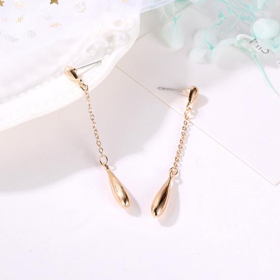 1 пара женских серег-подвесок с длинной кисточкой, в форме капли воды, полированные, однотонные, легкие, висячие, для выпускного вечера, вечеринки, свадьбы