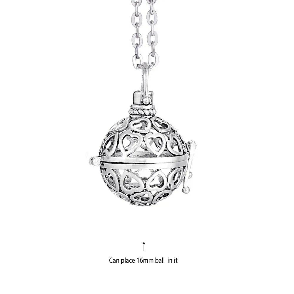 Музыкальный колокольчик Мексиканский шар ангела, медальон, ожерелье, антикварное винтажное ожерелье для беременных, диффузор эфирного масла, ожерелье для ароматерапии