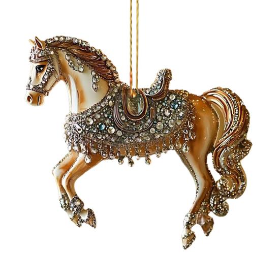 1/2/3/4/5/6/7/8/10/12/15/20/25 шт. Лошадиные украшения для рождественской елки Металлические стразы Лошадь