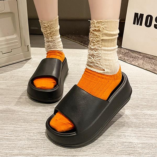 Женские тапочки Популярный дизайн EVA Толстая подошва Повседневные домашние тапочки Нескользящие сандалии для отдыха на мягкой подошве