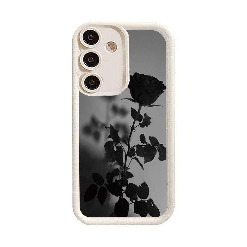 Rose Silhouette Full Coverage Phone Case for Samsung Galaxy S25 Ultra