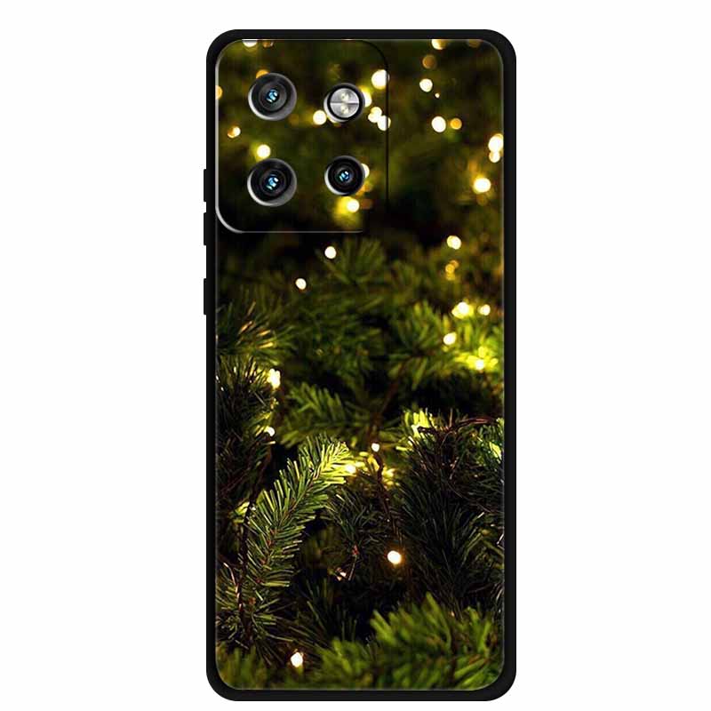 Christmas Cover For Motorola Moto G75 5G Black Silicone Cases TPU Santa Claus Christmas Tree Cover Deer For Moto G75 5G TPU case
