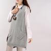 2022 Women Sweater Spring Autumn New Korean Women's V-neck Knit Long A-shaped Pocket Vest Pullover Sleeveless