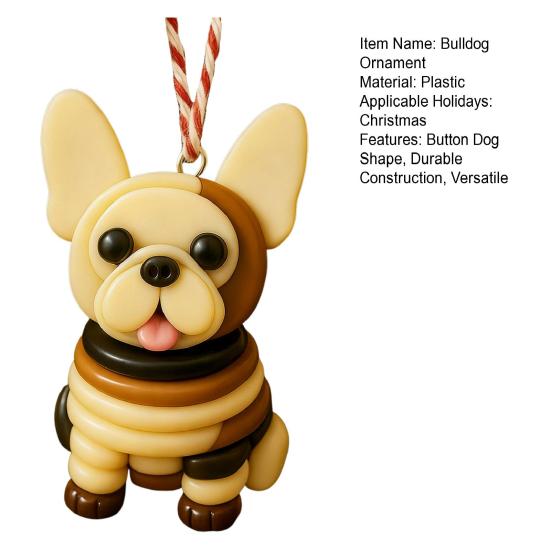 Набор украшений Бульдог Французский стиль Пуговица Щенок Подвеска для подвешивания Дом Вечеринка