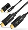 DTECH Съемный оптоволоконный кабель HDMI для прокладки в трубах 10 м HDMI Тип A HDMI Тип D 4K 60 Гц Высокоскоростной 18 Гбит/с HDR ARC 3D CEC EDID Поддерживается + HDCP2.2