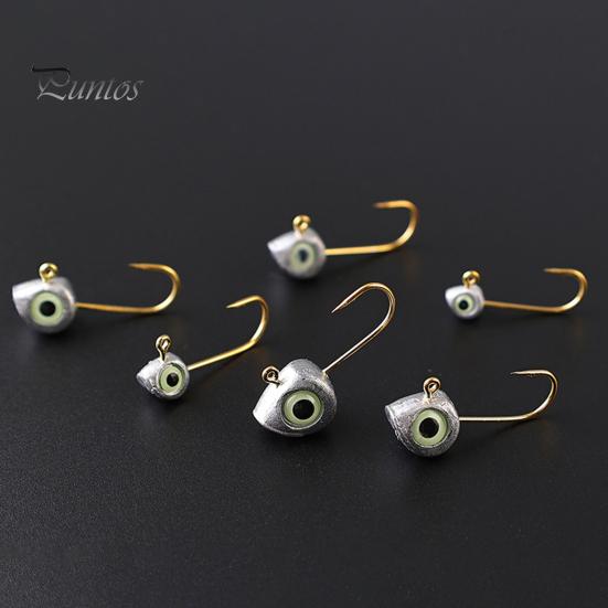 10 шт./компл. 2/3/5/7G 3D Eyes рыболовный крючок прочный металлический джиг головка крючок пресноводные соленые водоемы рыболовные принадлежности для открытого моря