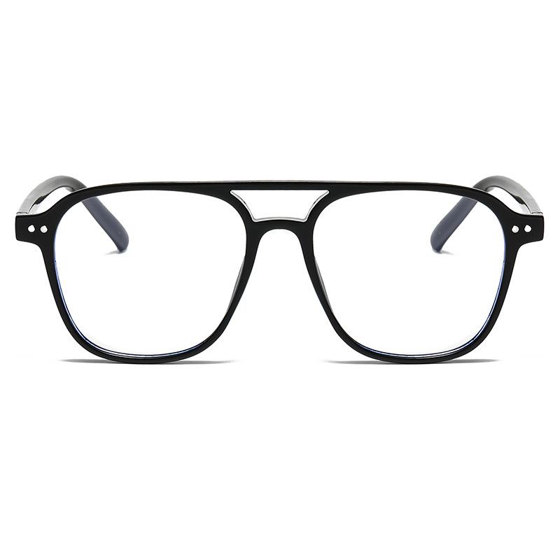 4740 Double Beam Fashion Rice Nail Anti-Blue Light Flat Mirror 2024 New Xiaohongshu Same Versatile Glasses Frame