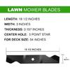 3 PCS Lawn Mower Hi Lift Blades Set for Husqvarna 532187254 532187256 539112053 Ariens 21546235 AYP 187254 187256 33954