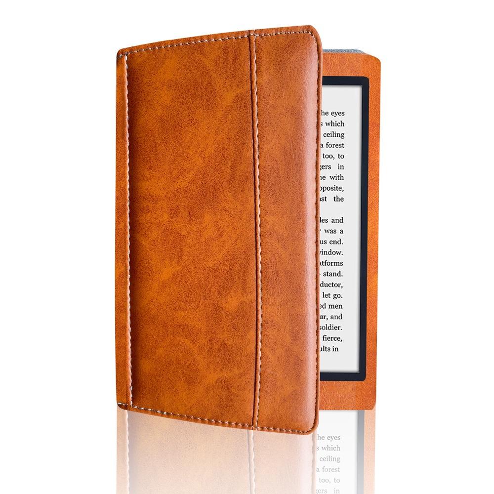 6 Inch E-Reader Case Leather Shell Premium Folio Cover for Kobo Glo