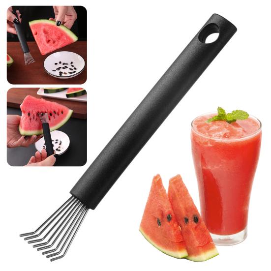 Инструмент для удаления семян арбуза Нержавеющая сталь Арбузный коготь с ручкой Гаджет для нарезки фруктов для эффективной нарезки арбуза
