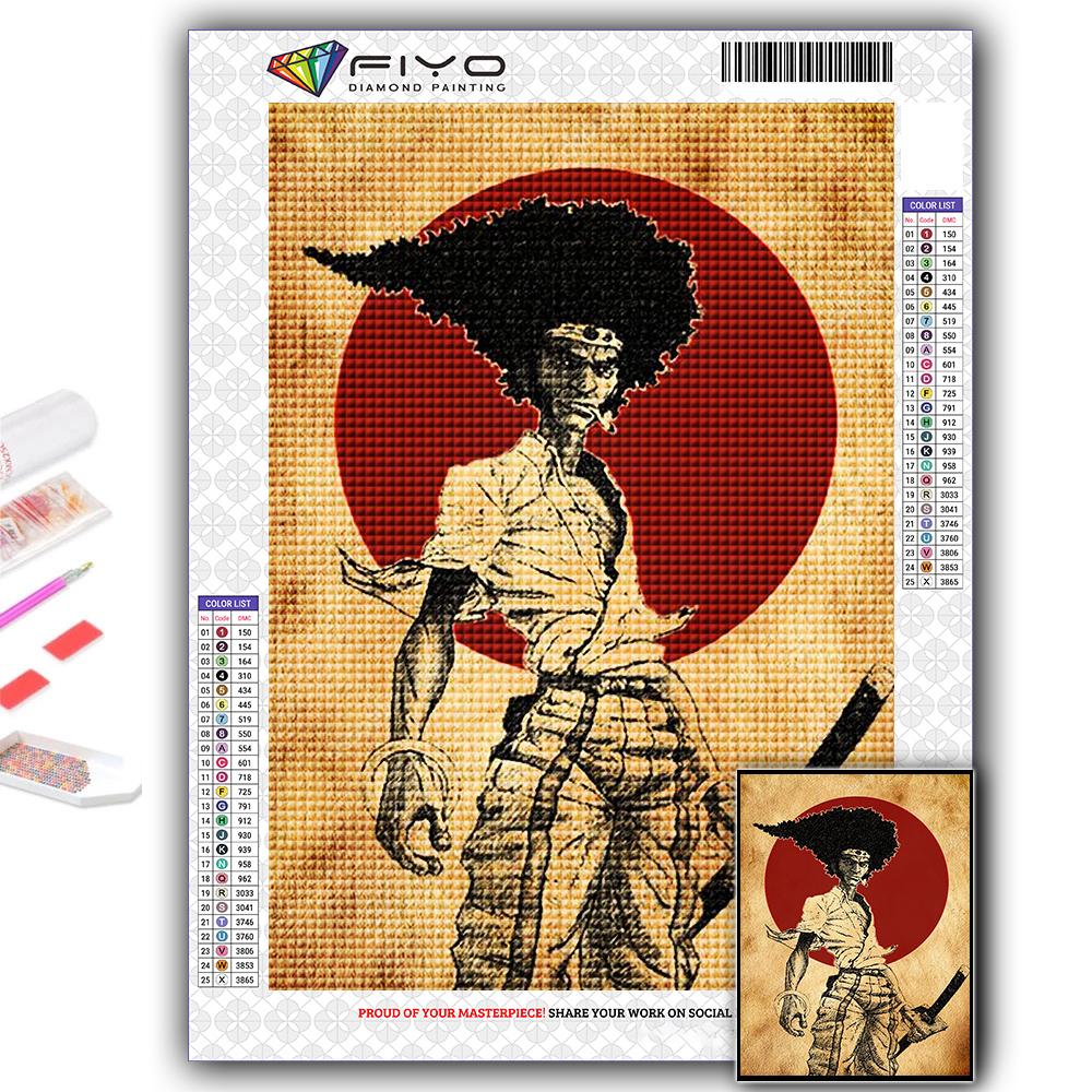 Алмазная вышивка Аниме Африканский самурай 5D DIY Алмазная картина Вышивка крестом Стразы