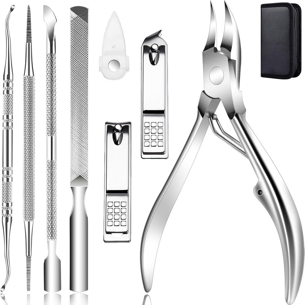 Justit Nail Clippers and Nail Care Set for Toenails and Ingrown Stainless for Hands and Suitable for Various Nail Including Deformed Ingrown Hard