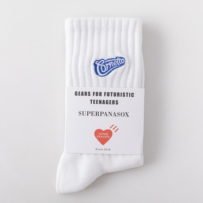 Cityboy Мужские модные носки до середины икры с мультяшной вышивкой - Спортивные носки с влагоотводящим эффектом для осени и зимы