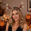 Halloween Party Costume Headband Deer Antlers Headband, Realistic Forest Cosplay Costume, Gothic Durable Simulation Branch Hairband Style Elastic
