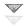 Solid Color Triangles Scarf Embroidery Pattern Headscarf Soft Polyester Scarf for Church and Prayer