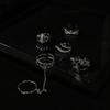 Niche Design Sense Irregular Diamond-Encrusted Zircon Simple Cold Wind Advanced Light Luxury Index Finger Ring Female