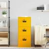 Filing Cabinet Mustard Yellow 45.5 x 42 x 106.5 cm Cold Rolled Steel