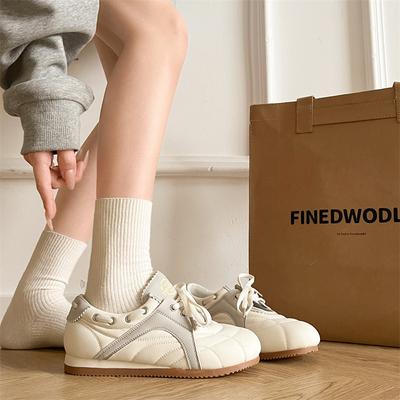 Модный тренд взрыв серебряные ретро кроссовки на платформе женские новинка 2025 года универсальная повседневная спортивная обувь