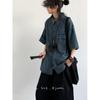 Summer New Chinese Style Vintage Denim Jacket For Men And Women, Loose Retro Button Washed Denim Top