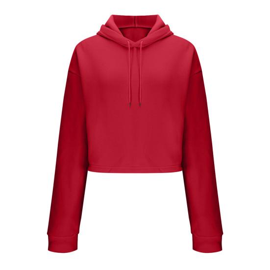 Женское укороченное худи на кулиске, повседневные пуловеры с длинным рукавом, спортивные кроп-топы для тренировок, осенние наряды