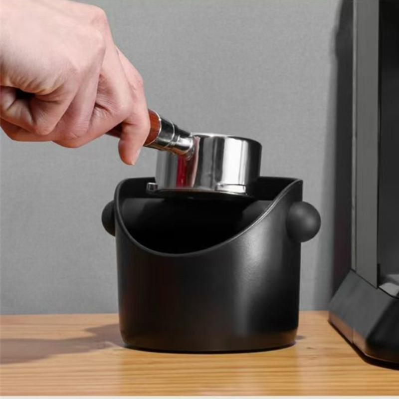 2pcs Coffee Knock Box Shock-Absorbent Coffee Grind Waste Bin for Coffee Grounds Removable Knock Bar Anti-slip Espresso Dump Bin