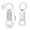 Creative Custom Laser Logo Name Keyring Practical Printing Activity Bar Ad Key Ring Chain Metal Beer Bottle Opener Keychain Gift