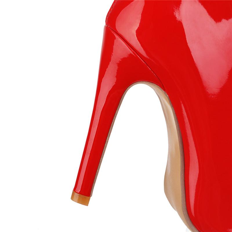 Модные тонкие высокие сапоги женские сексуальные сапоги выше колена на высоком каблуке женские красные черные белые туфли с острым носком танцевальная фетиш-обувь большой размер 45