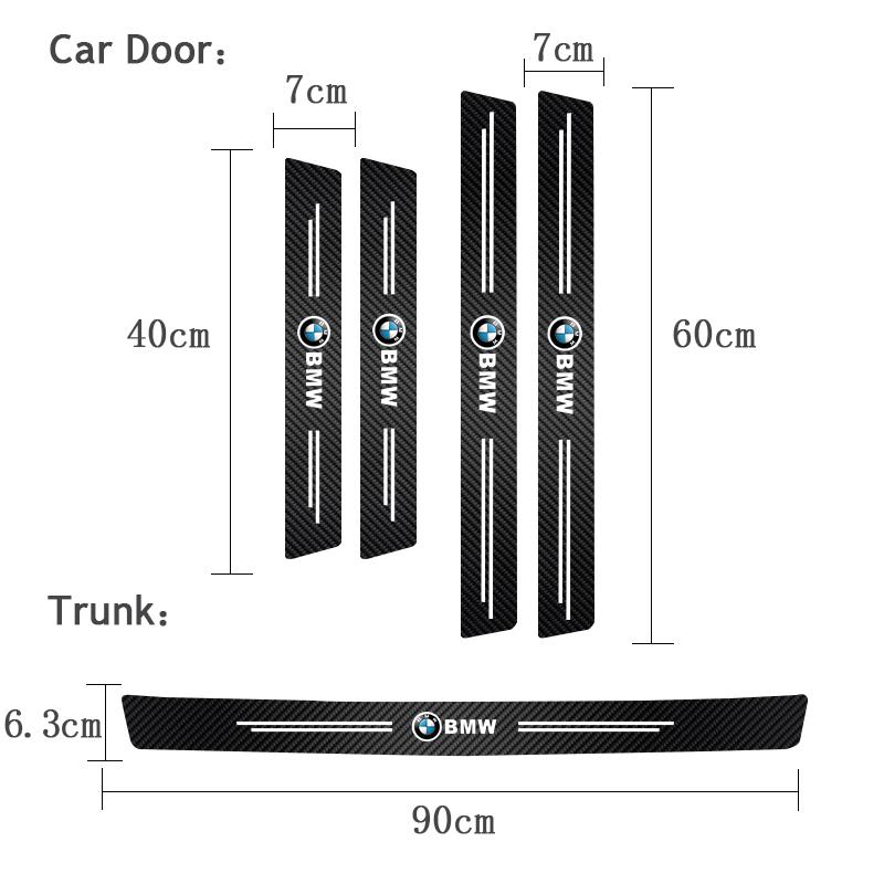 Car Door Decals Carbon Fiber Threshold Anti Scratch For BMW F20 F40 F30 F34 F22 F44 F32 F36 F07 F10 E70 E46 E90 E92 E60 E39 OH6