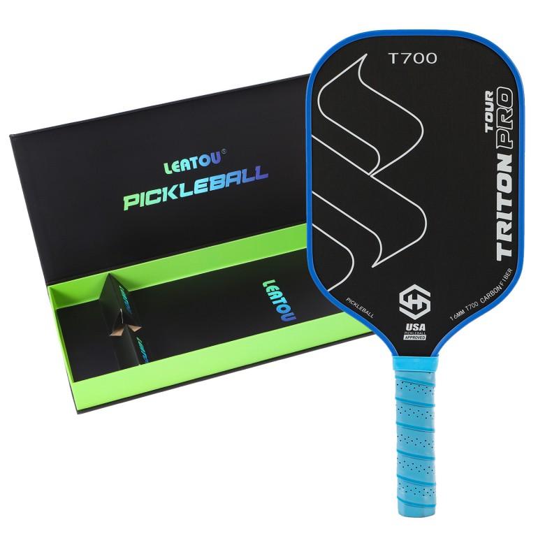 Pickleball Paddle T700 Carbon Fiber Matte Finish Quiet Performance Set Coaching Tournament Play