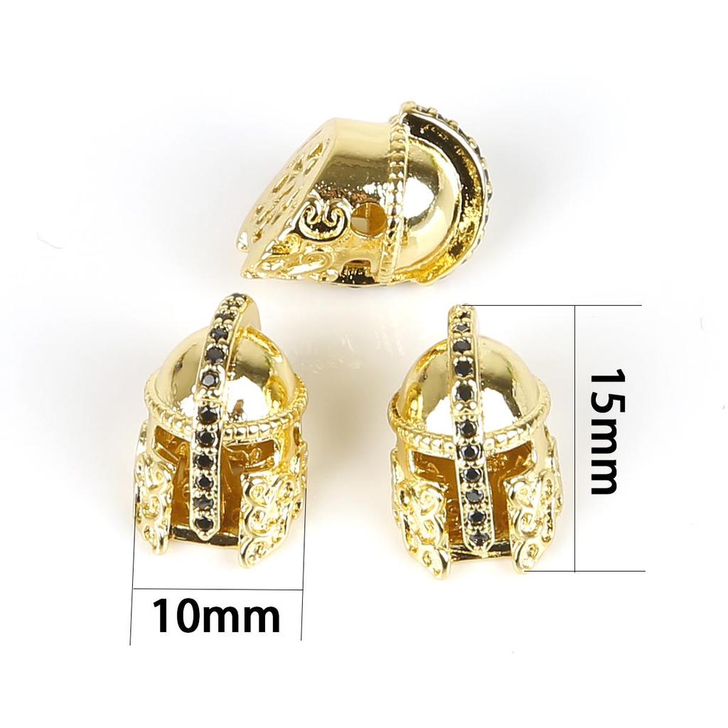 2 шт., металлические бусины с кубическим цирконием, свободные бусины, шапочка, подвеска для изготовления ювелирных изделий, аксессуары для браслетов