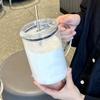 with Lid and Straw Glass Tumbler 1000ml Drinking Glass Drinkware Glass Water Cup  Beer