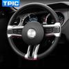 Для Ford Mustang 2009-2013 Панель рулевого колеса из углеродного волокна Накладка Декоративная наклейка Декор салона автомобиля Тюнинг Аксессуары