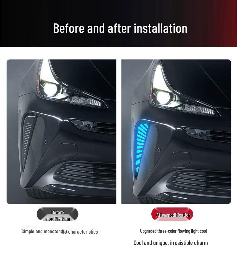 Светодиодные передние противотуманные фары для Toyota Prius 40-й серии 2019-2021 гг. - Модификация дневных ходовых огней
