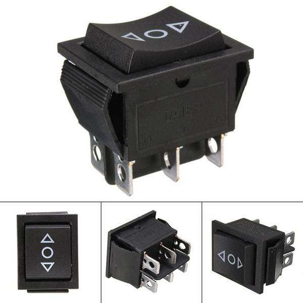 6 Pin Power Window Momentary Rocker Switch AC 250V/10A 125V/15A