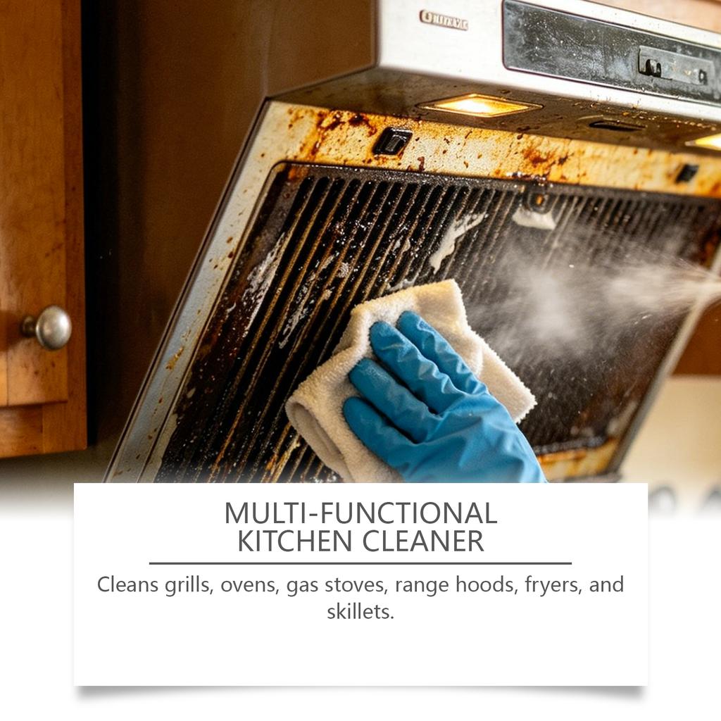 AMZ Kitchen Oil Stain Cleaner for Stoves, Range Hoods, Tiles, and Various Surfaces - Daily Household Kitchen Cleaning