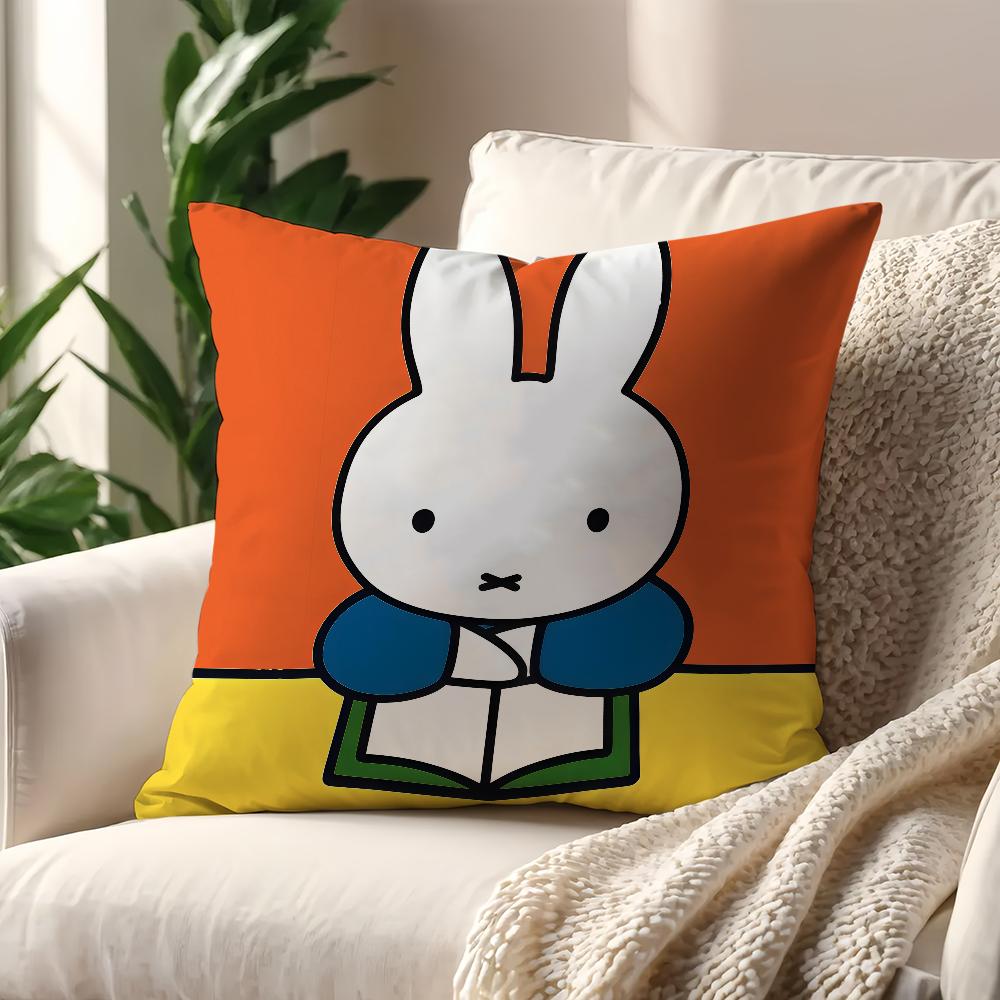 Kawaii MMiffy cushion cover For Pillow Printing Sofa Decoration Home Car Room Coffee Shop Office Nordic Simplicity